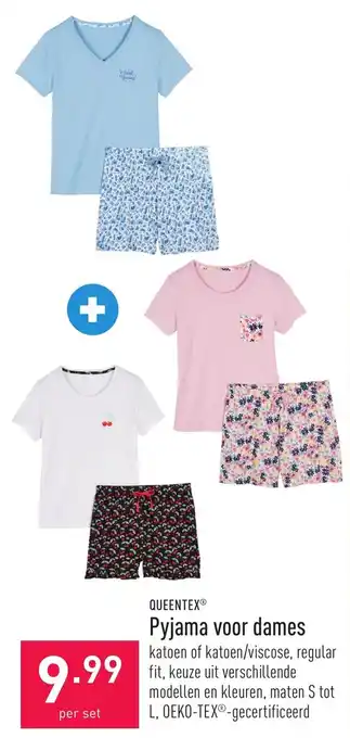 ALDI Queentex pyjama voor dames aanbieding
