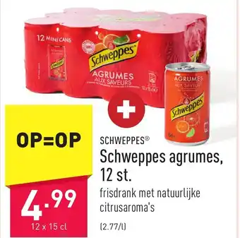 ALDI Schweppes agrumes 12 x 15cl aanbieding