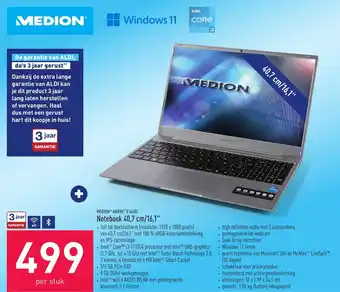 ALDI Medion akoya E16402 notebook 40,7 cm/16,1 aanbieding