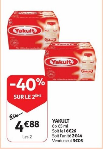 Auchan Yakult 6 x 65ml aanbieding