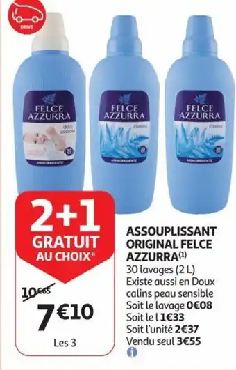 Auchan Azzurra Assouplissant Original Felce aanbieding