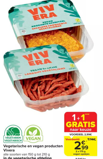 Vivera Vegetarische of Vegan Producten 2 x 175g