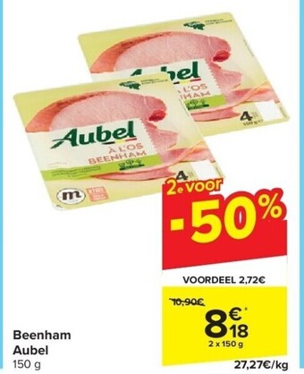 Carrefour Beenham aubel 150 g aanbieding