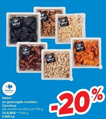 Carrefour Noten en gedroogde vruchten carrefour aanbieding