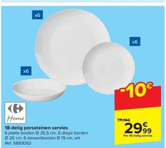 18-delig porseleinen servies