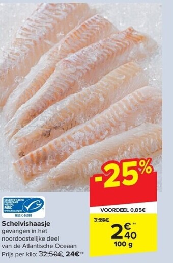 Carrefour Schelvishaasje aanbieding