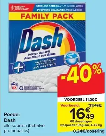 Carrefour Poeder dash aanbieding