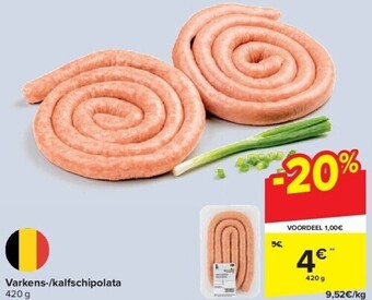 Carrefour Varkens-/kalfschipolata aanbieding