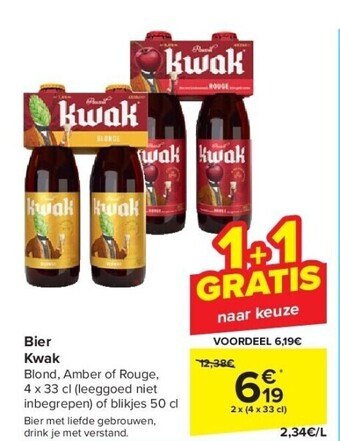 Carrefour Bier kwak aanbieding
