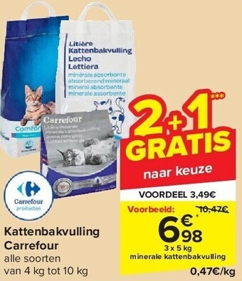 Carrefour Kattenbakvulling carrefour aanbieding