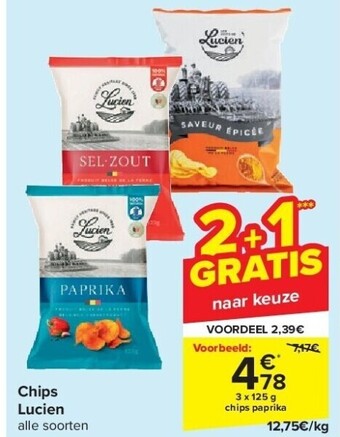 Carrefour Chips lucien aanbieding
