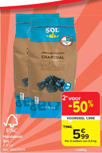 Sol houtskool 2,5kg