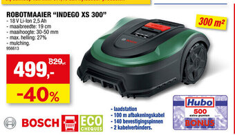 Hubo Bosch robotmaaier "indego XS 300" aanbieding