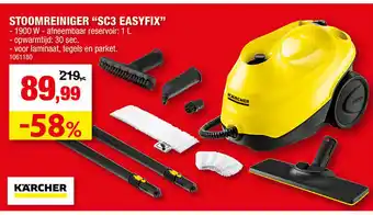 Hubo Karcher stoomreiniger "SC3 easyfix" 1900W aanbieding