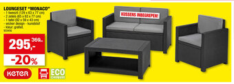 Hubo Keter loungeset "monaco" aanbieding