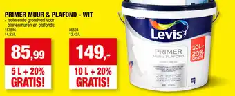 Hubo Levis primer muur & plafond - wit 10L aanbieding