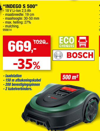 Hubo Bosch "indego S 500" aanbieding