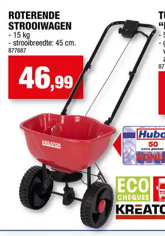 Hubo Kreator roterende strooiwagen aanbieding