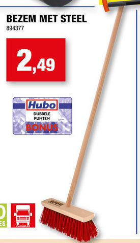 Hubo Bezem met steel aanbieding