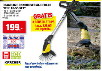 Karcher draadloze onkruidverwijderaar "WRE 18-55 set"