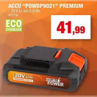 Hubo Powerplus accu "POWDP9021" aanbieding