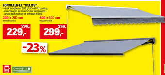 Hubo Zonneluifel "helios" 300 x 250cm aanbieding