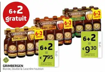 BelBev Grimbergen blonde, double & caractere houblon 8 x 33cl aanbieding
