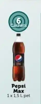 BelBev Pepsi max 1 x 1,5L pet aanbieding