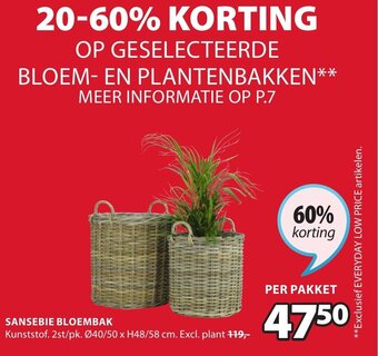 Jysk Sansebie bloembak aanbieding