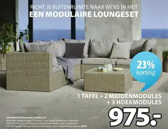 Jysk Ravndrup modulaire loungeset aanbieding
