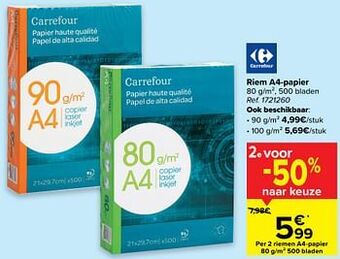 Carrefour Riem A4-papier aanbieding