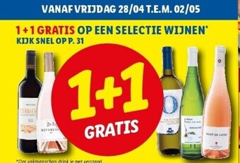 Lidl Op een selectie wijnen aanbieding