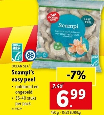 Lidl Scampi’s easy peel aanbieding