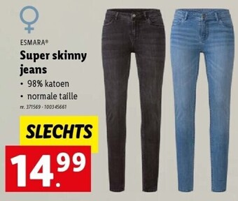 Lidl Super skinny jeans aanbieding