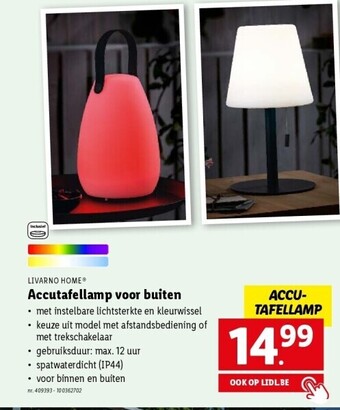 Lidl Accutafellamp voor buiten aanbieding