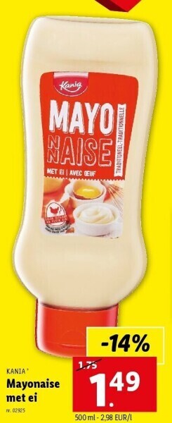 Lidl Mayonaise met ei aanbieding
