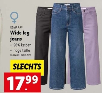 Lidl Wide leg jeans aanbieding