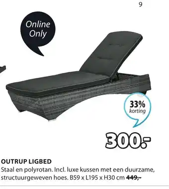 Jysk Outrup ligbed B59xL195xH30CM aanbieding