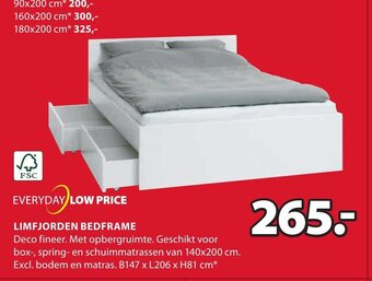Jysk Limfjorden Bedframe B147 x L206 x H81cm aanbieding