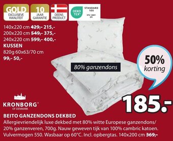 Jysk Kronborg Beito Ganzendons Dekbed aanbieding