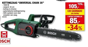 Hubo Kettingzaag “universal chain 35” - 1800 w aanbieding