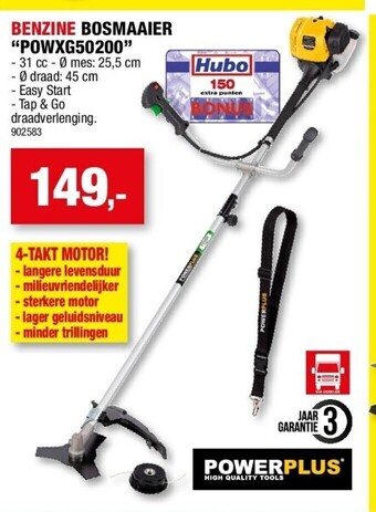 Hubo Benzine bosmaaier “powxg50200” aanbieding