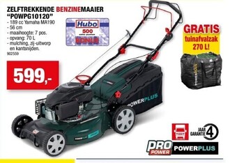 Hubo Zelftrekkende benzinemaaier “powpg10120” aanbieding