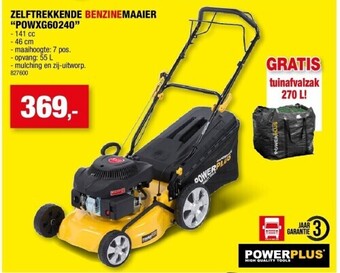 Hubo Zelftrekkende benzinemaaier “powxg60240” aanbieding
