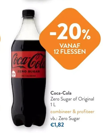 OKay Coca-cola zero sugar of original 1 l aanbieding