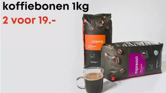 HEMA Koffiebonen 1kg aanbieding