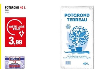 Hubo Potgrond 40 l aanbieding