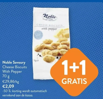 OKay Noble savoury cheese biscuits with pepper 70 g aanbieding