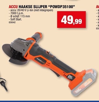 Hubo Accu haakse slijper “powdp35100” aanbieding