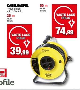 Hubo Kabelhaspel 25 m aanbieding